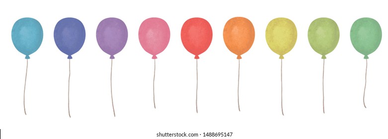 Vector illustration set of colorful balloons