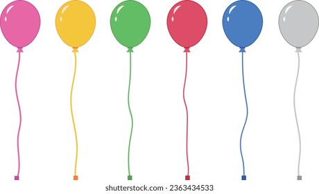 Vector illustration set of colorful balloons