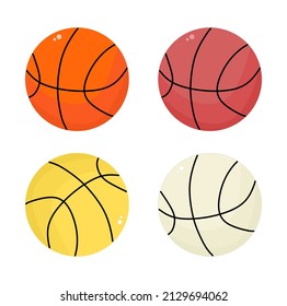 Vector illustration set of Colorful basketball, perfect for sports advertising