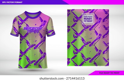 Vektorgrafik-Set aus farbenfrohen, leeren T-Shirt- und Bekleidungsdesign-Vorlagen für Print-, Kunst- und Modewerbung