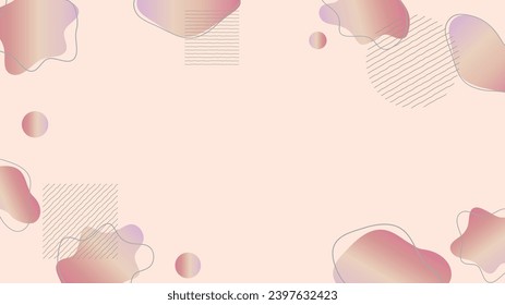 Vector illustration set of colorful gradient abstract liquid shapes with colored backgrounds.