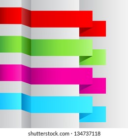 vector illustration of set of colorful label for tag for different choice, option or step