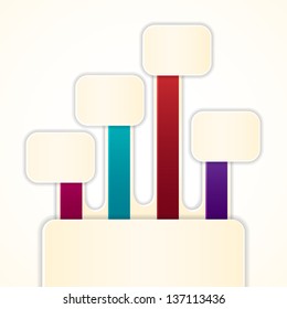 vector illustration of set of colorful label for tag for different choice, option or step