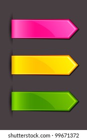 vector illustration of set of colorful label for tag