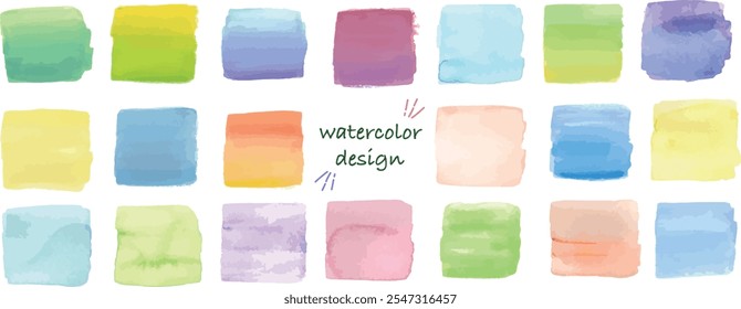 Vector illustration set of colorful watercolor speech bubbles Ascension