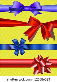 Vector illustration - set of colouful bows