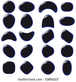 Vector illustration set of colouful refracting Glass balls