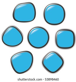 Vector illustration set of colouful refracting Glass