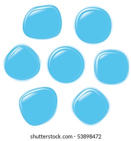 Vector illustration set of colouful refracting Glass