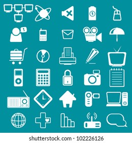 vector illustration of set of computer icon