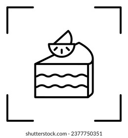 Vector illustration. Set of contour icons. Line icons of desserts and sweet food. Candy icon set, editable stroke.