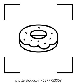 Vector illustration. Set of contour icons. Line icons of desserts and sweet food. Candy icon set, editable stroke.