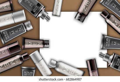 Vector illustration of Set of cosmetics for men