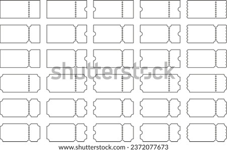 Vector illustration set of coupons and tickets
