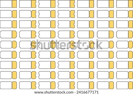 Vector illustration set of coupons and tickets