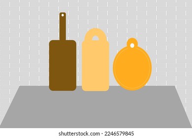 Vector illustration set of cutting board 