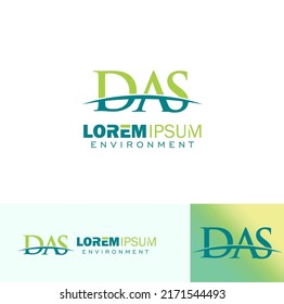 vector illustration set of DAS monogram logo sign