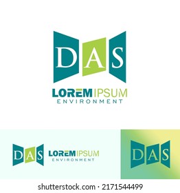 vector illustration set of DAS monogram logo sign