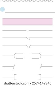 A vector illustration set of decorative illustrations elements