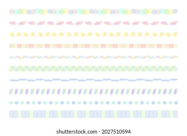 Vector Illustration Set Decorative Pastel Color Stock Vector (Royalty ...