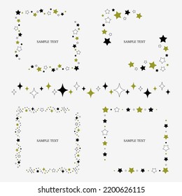 Vector illustration set of decorative star frames