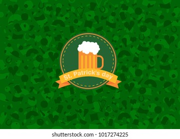 vector illustration. set of design elements on white background. The feast day of Saint Patrick is celebrated on March 17 in Ireland. set of thematic elements pattern