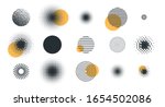 vector illustration. set of different circle geometry design. circle of different shapes for design creative