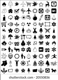 Vector illustration of a set of different icons