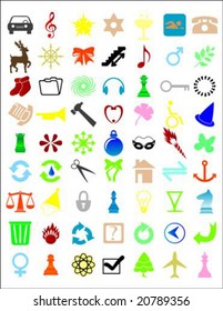 Vector illustration of a set of different icons