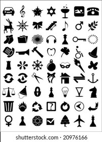 Vector illustration of a set of different icons