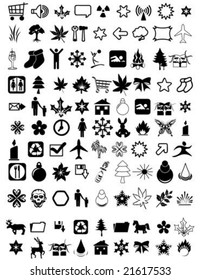 Vector illustration of a set of different icons