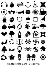 Vector illustration of a set of different icons