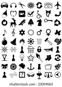 Vector illustration of a set of different icons