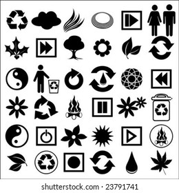 Vector illustration of a set of different icons