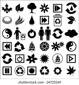 Vector illustration of a set of different icons