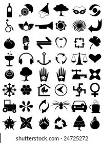 Vector illustration of a set of different icons