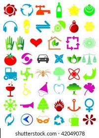 Vector illustration of a set of different icons