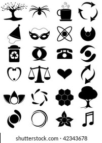 Vector illustration of a set of different icons