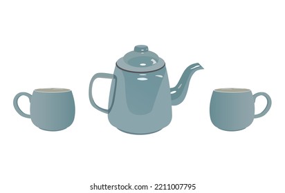 vector illustration with set of  dishes