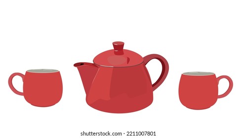 vector illustration with set of  dishes