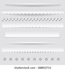 vector illustration with  set of dividers on a gray background for your design