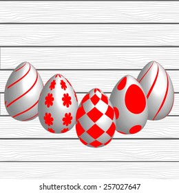 Vector illustration. Set of Easter eggs