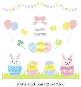 Vector illustration set of Easter items