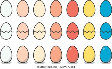 Vector illustration set of eggs
