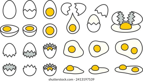 Vector illustration set of eggs