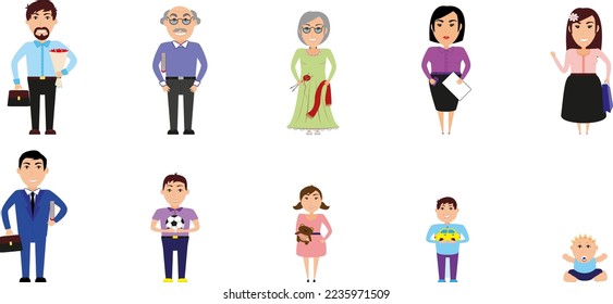 ilustración vectorial de la familia set