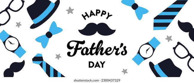 Vector illustration set for Father's Day. for banners and posters.
