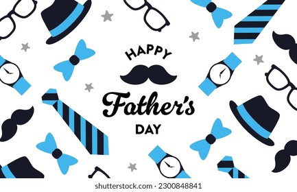 Vector illustration set for Father's Day. for banners and posters.