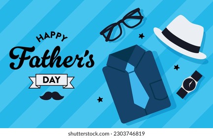 Vector illustration set for Father's Day. for banners and posters.