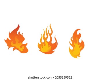 Vector illustration set of fires